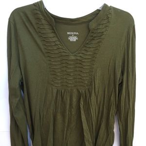 Merona Top XL Forrest green Fall long sleeve blous